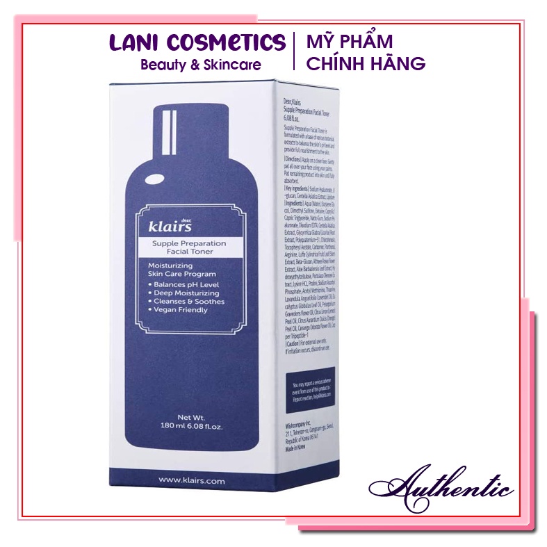 [Mã SRJULY1619 giảm 15K đơn 50K] Nước Hoa Hồng Dear Klairs Supple Preparation Toner 180ml | BigBuy360 - bigbuy360.vn