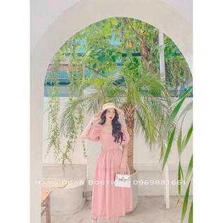 Đầm Maxi tay phồng (bo eo)