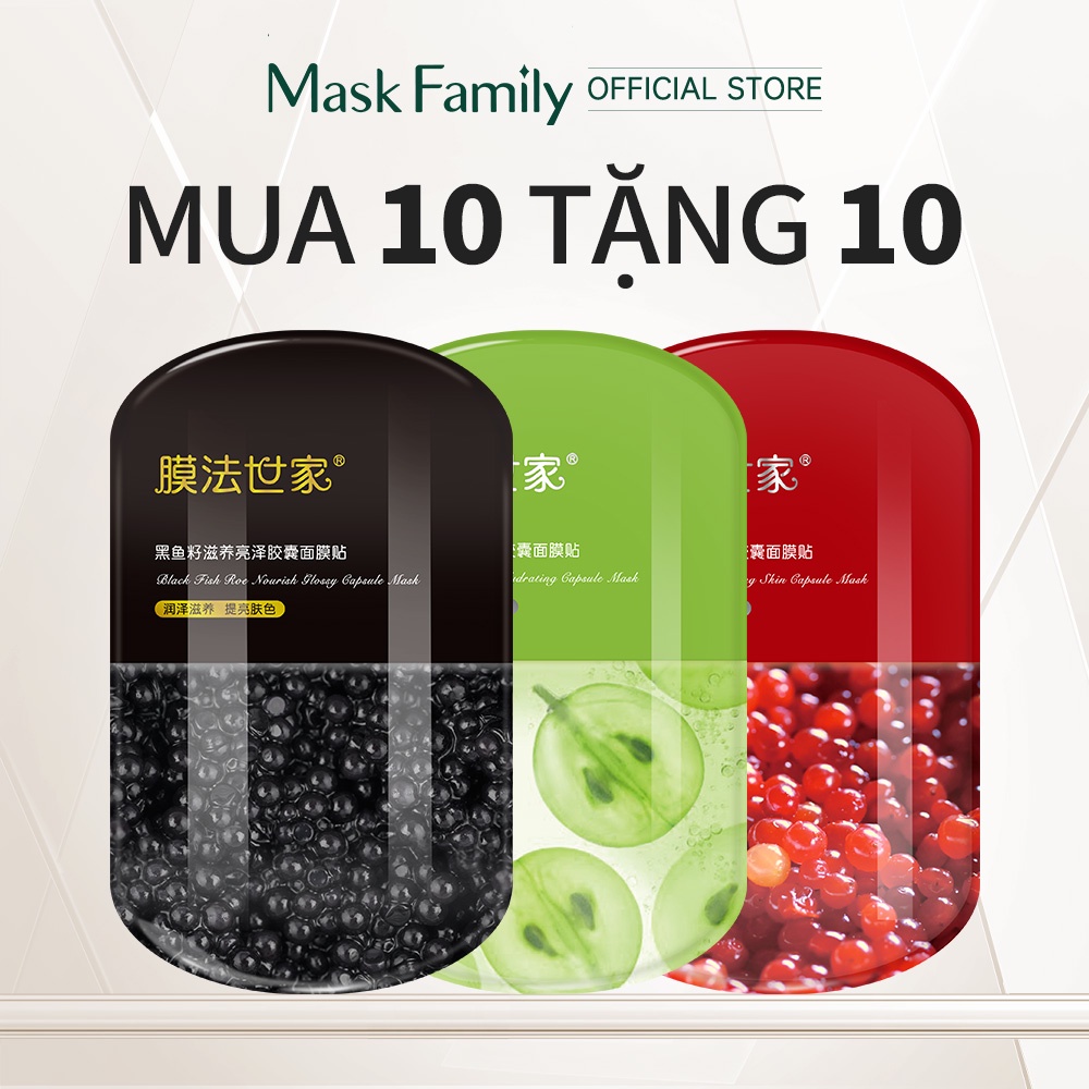 MaskFamily Mặt nạ viên nang dưỡng ẩm làm sáng da với axit hyaluronic centella 25ml