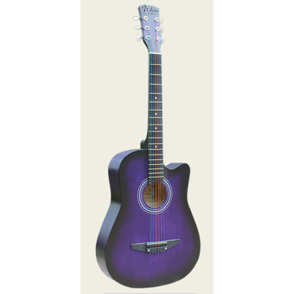 Đàn Guitar gỗ hồng nhạt dáng khuyết Woim GU13