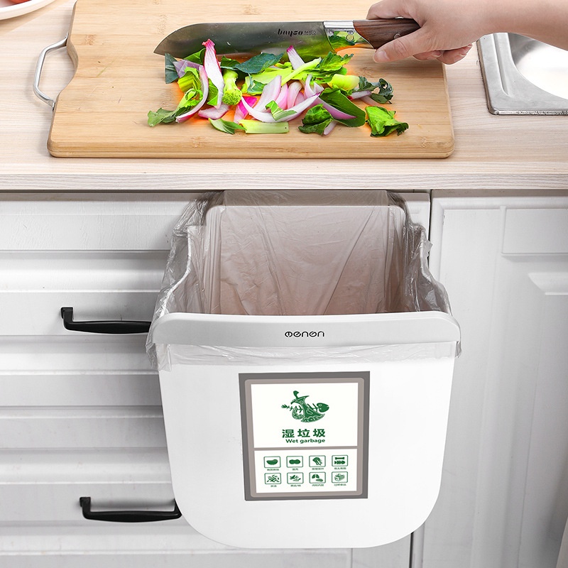 Thùng Đựng Rác Gắn Tường Có Thể Gấp Gọn Tiện Dụng Cho Nhà Bếp