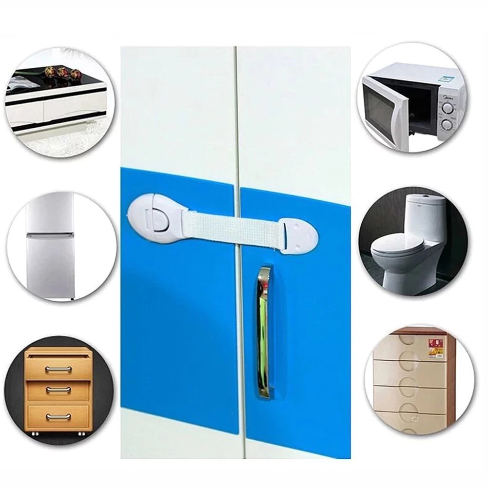 1 Dây Khóa Ngăn Kéo Tủ Bằng Nhựa Bảo Vệ An Toàn Cho Bé