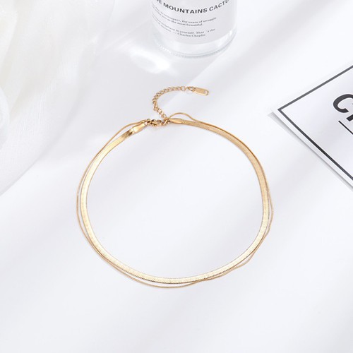 Dây Chuyền Sợi Mi 2 Tầng Sợi To Sợi Nhỏ Titan Ko Đen TT 3090