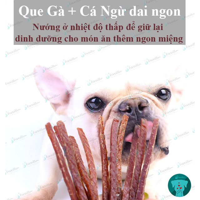 [THƠM NGON BỔ DƯỠNG]Đồ Ăn Vặt Cho Thú Cưng, Que Gà Cá Ngừ, Snack Dinh Dưỡng, Túi 100g - JF14