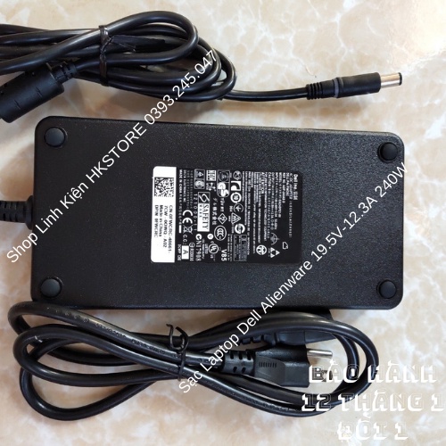 Sạc Laptop Dell Alienware 19.5V-12.3A 240W Dell Alienware M17x, M17xR2, M17xR3, M17xR4, M18x, M6500, M6600  M6700, M6800