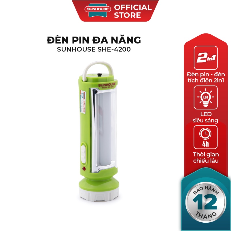 Đèn pin đa năng Sunhouse SHE-4200