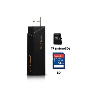 Đầu đọc thẻ thẻ nhớ sd, microsd usb 3.0 acasis is001 - bảo hành 12 tháng