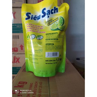 Nước rửa chén siêu sạch túi 1.5kg