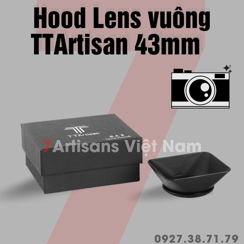 [CÓ SẴN] Hood Vuông kim loại cao cấp TTArtisan dành cho lens Fujfilm XF 35mm F2, XC 35mm F2, XF 23mm F2