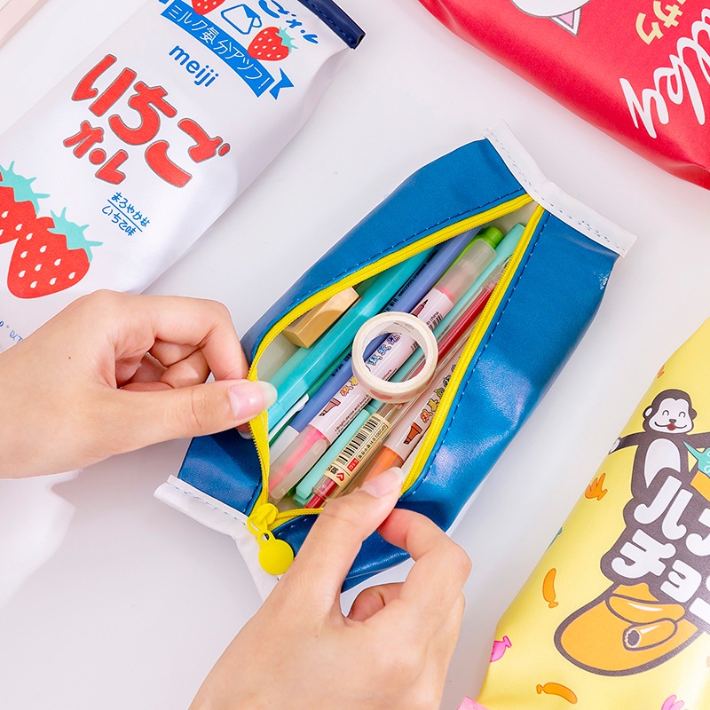 Túi Đựng Bút Chống Thấm Nước Sức Chứa Lớn Họa Tiết Hoạt Hình Dễ Thương