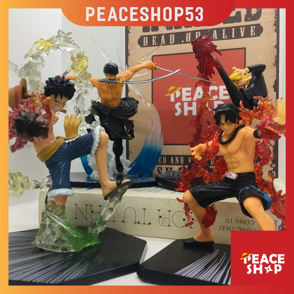 Mô hình One Piece Luffy Zoro Sanji Ace figure anime manga decor trang trí bàn học bàn làm việc phòng ngủ MH07,25-27