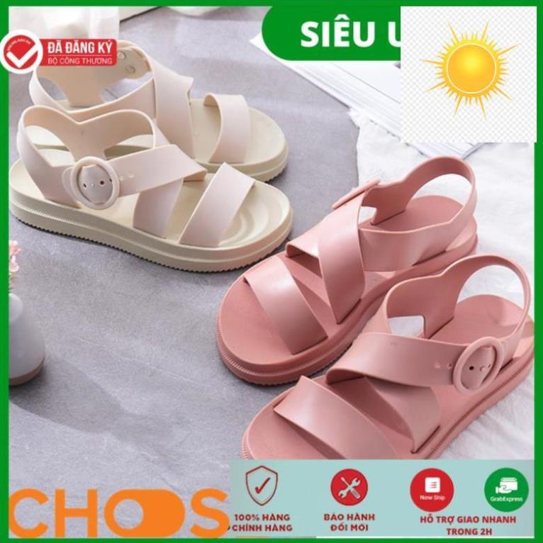 Giày Nữ Choose GIÁ RẺ Sandal CHỐNG NƯỚC Cao Su Quai Chéo !