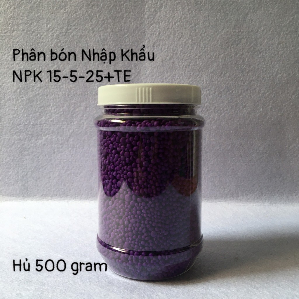 Phân Bón NPK15-5-25+TE giàu Kali dùng cho cây Cà Chua , Dâu Tây, Dưa , Ớt ... Giai đoạn nuôi quả. hủ 500 gram