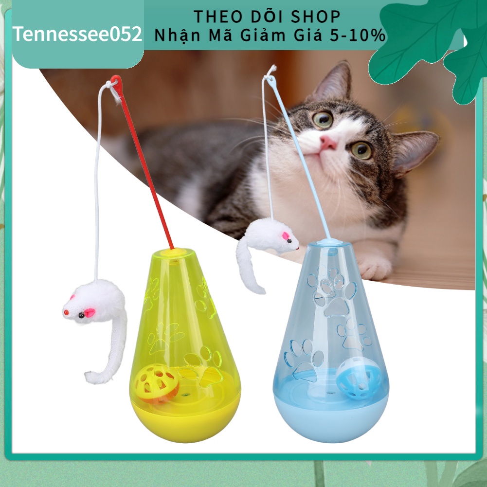 Đồ chơi lật đật có chú chuột và chuông vui nhộn độc đáo dành cho mèo cưng sử dụng trong nhà