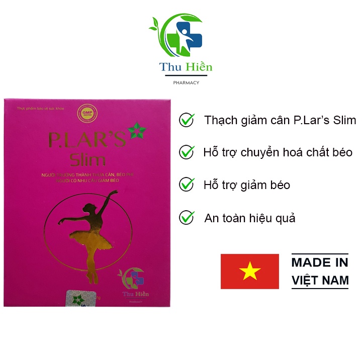 Thạch giảm cân P.lar's Slim ,tăng cường chuyển hoá chất béo,hỗ trợ giảm béo ( Hộp 20 gói )