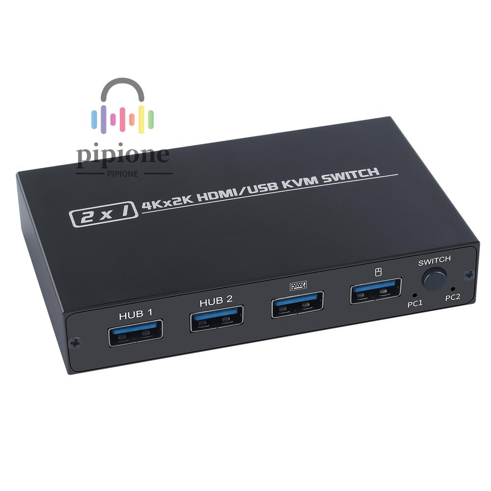 Bộ chuyển mạch 2 trong 1 HDMI / USB KVM Hỗ trợ HD 2K * 4K 2 chia sẻ 1màn hình / Bàn phím & Chuột AIMOS AM-KVM 201CL