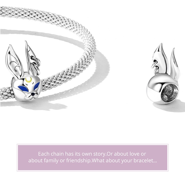 Mặt dây BAMOER bằng Bạc 925 đính hạt phong cách punk cổ điển cho nữ