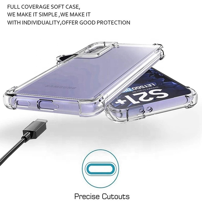 Ốp samsung S8 plus , S9 plus , Note 8 , S21 , S21 plus chống sốc trong suốt , có cạnh góc siêu dày bảo vệ