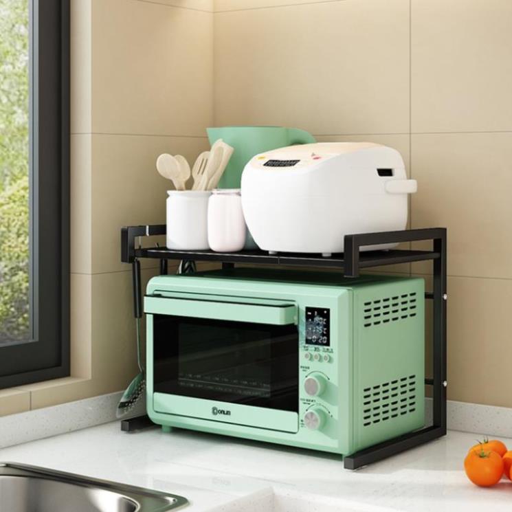Kệ Để Lò Vi Sóng Và Gia Vị Nhà Bếp Cao Cấp Khung Sơn Tĩnh Điện 3 Lớp Thay Đổi Được Kích Thước
