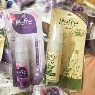 [ Hàng Mẫu Dùng Thử] Xịt Khử Mùi Refre Whitening 6g rất tiện để túi và mang đi du lịch