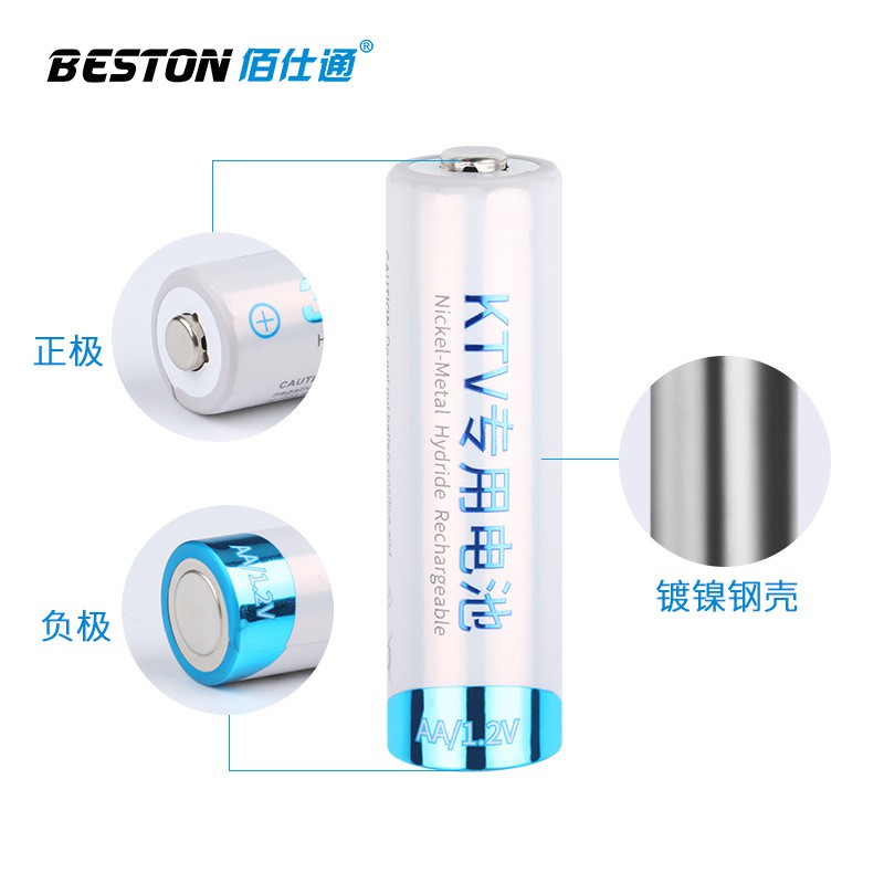 [Chính hãng] Hộp 4 viên pin AA sạc lại Beston dung lượng cao 3000mAh, chuyên dùng cho micro, cửa thẻ từ vân tay...