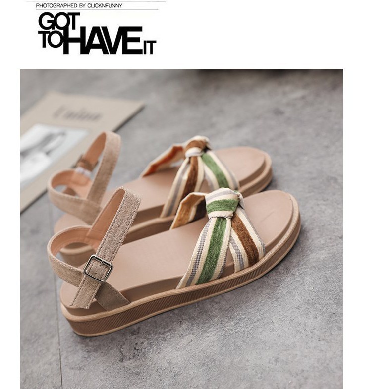 [Quảng Châu] Giày Sandal Nữ Đi Du Lịch, Đi Chơi v.v Màu Pastel Style Korea Mã AOIU1258