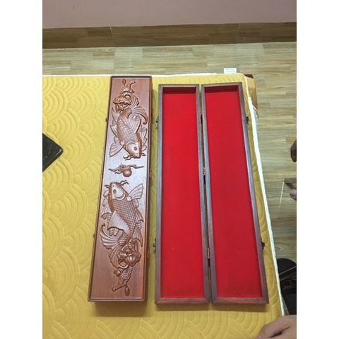 Hộp đựng phao câu đài gỗ hương đá  xịn xò.  Độc nhất  vô nhị của shop