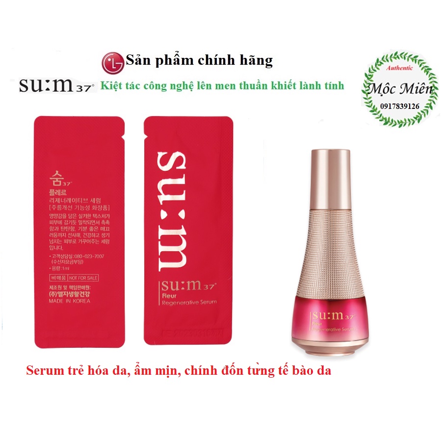 Combo 30, 60, 120 gói Gói serum Sum đỏ Su:m37 Fleur Regenerative Serum