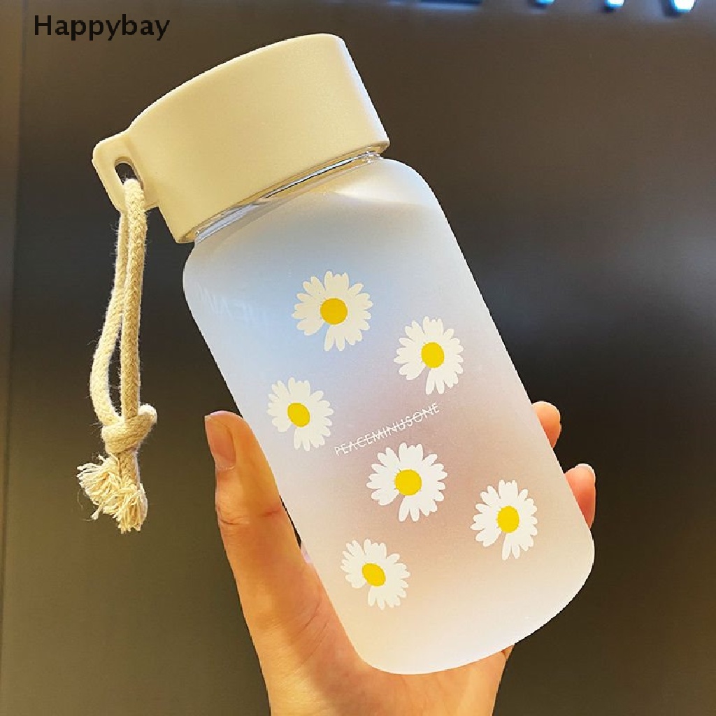 Bình Nước Nhựa Trong Suốt In Hình Hoa Cúc 500ml