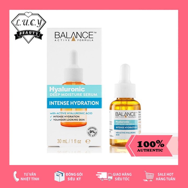 Hàng UK- Serum Cấp Nước Dưỡng Ẩm Balance Active Formula /Hyaluronic Deep Moisturizing 30ml