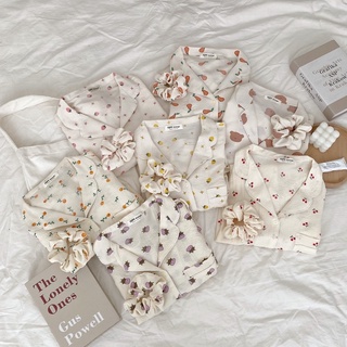 Bộ ngủ áo quần cộc tay, pyjama in hình dễ thương Bazic one