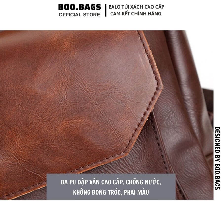 Balo Da Nam - Nữ Trẻ Trung Hàn Quốc Chống Nước, Cặp Da Nam - Nữ Cao Cấp Size Lớn Nhiều Màu B00-007 Boobags