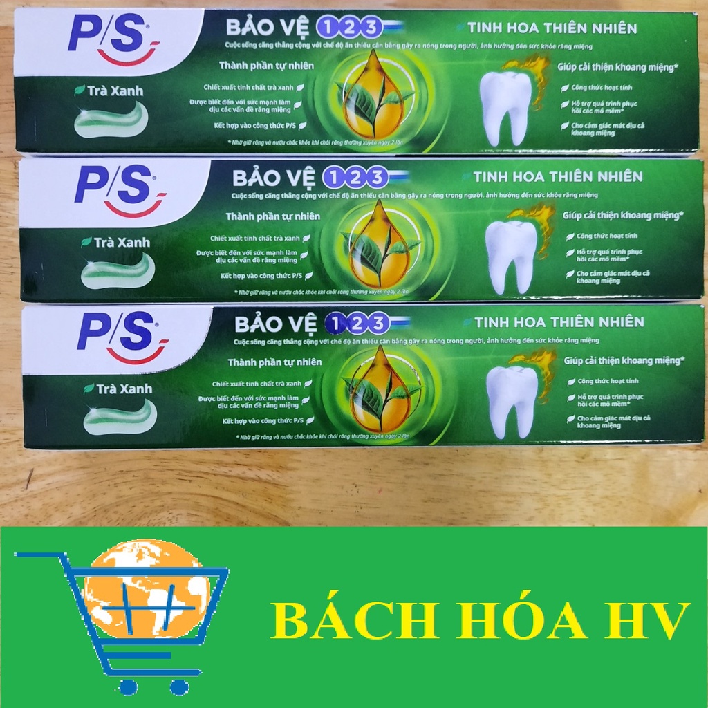 Combo 3 cây Kem Đánh Răng P/S Trà Xanh 230g - BACH HOA HV