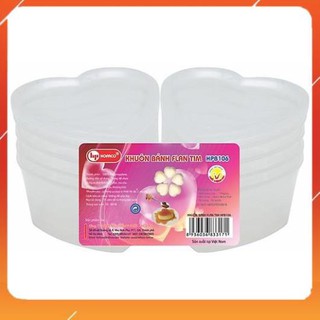 [Freeship] Hộp nhựa FLan TIM, đáy in tên xuyên tim HFC - HPB106 - Lốc 10c