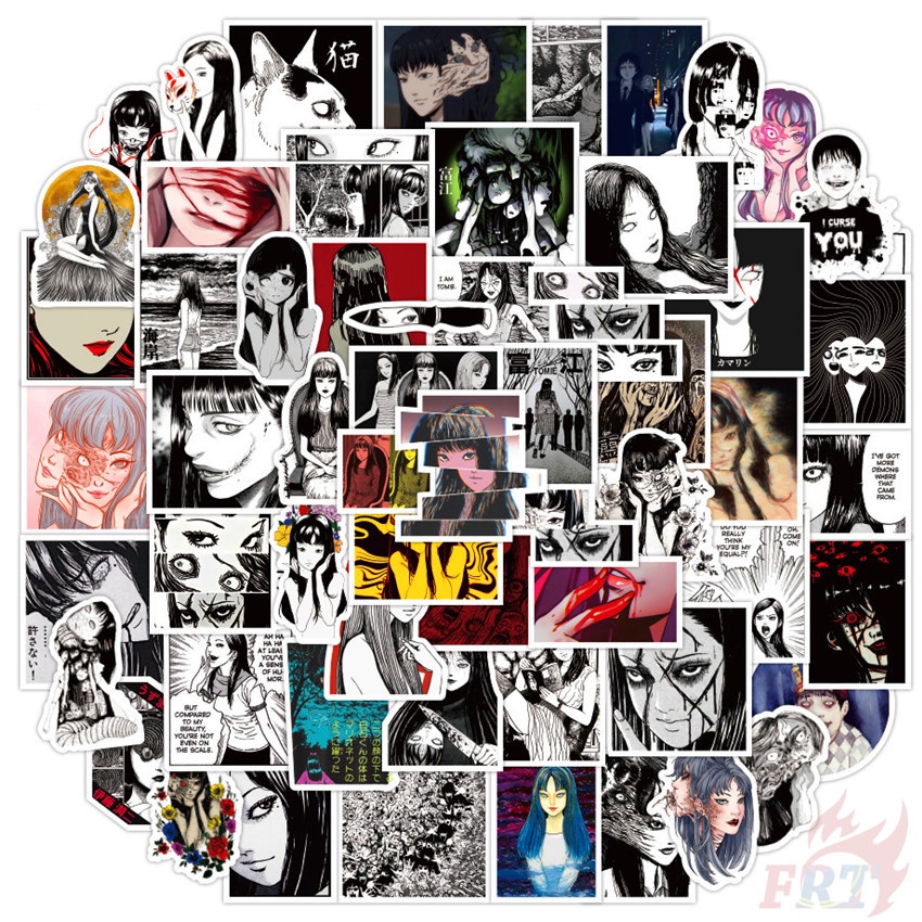 Set 56 miếng dán họa tiết Tomie anrimiteddo - 05 Anime Junji Ito Manga Tomie Uzumaki Souichi Tsujii độc đáo