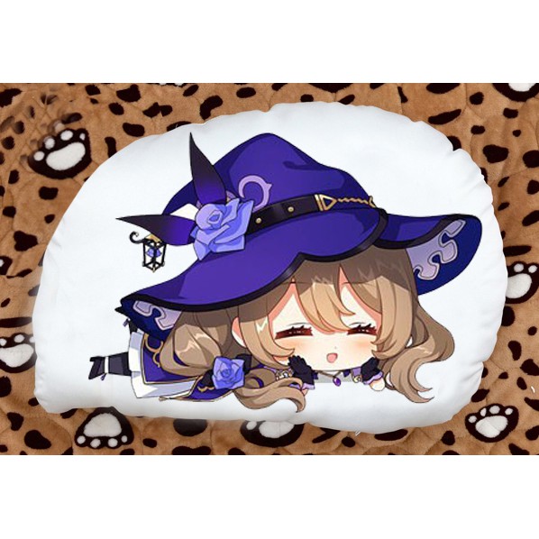 Gối ôm gối ngủ in 2 mặt chibi anime game chibi lisa genshin impact