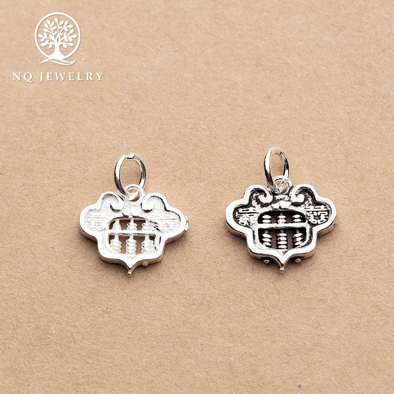 Charm bạc bàn tính tài lộc treo - NQ Jewelry