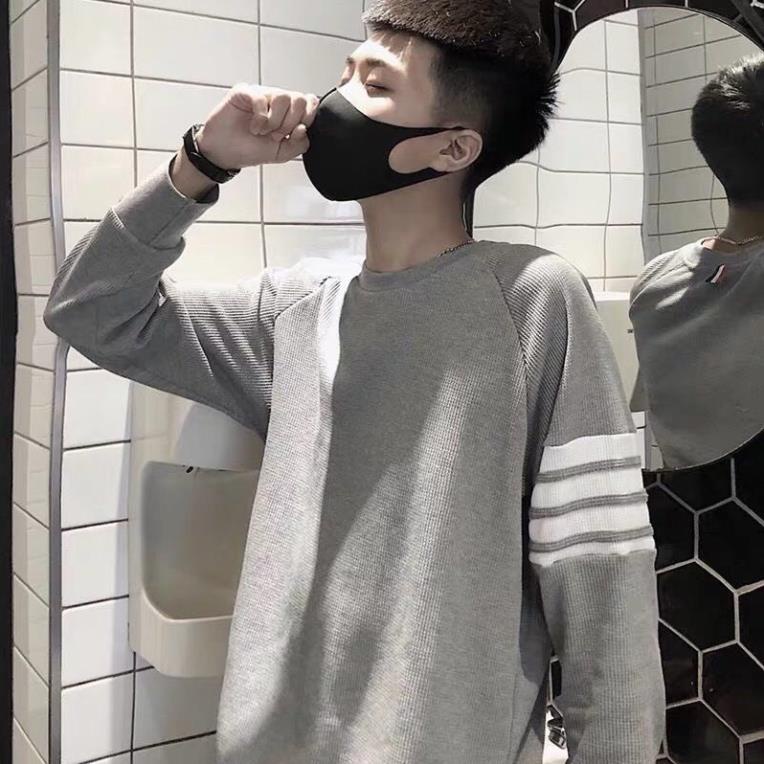 Áo Dài Tay 4 Sọc, Nỉ Sweater Form Rộng Sọc Tay Chất Đẹp Thời Trang Thu Đông(Hàng Sẵn)