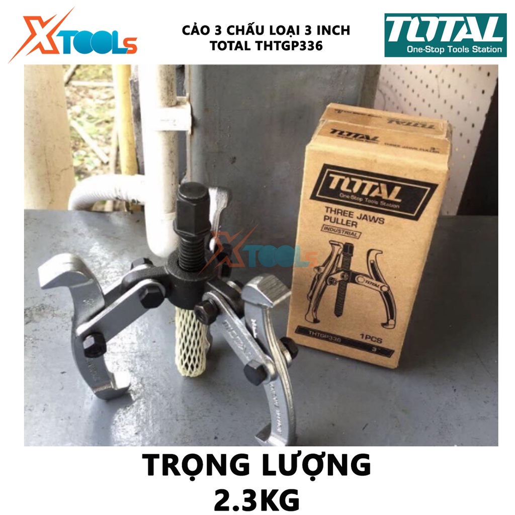 Cảo 3 chấu 3 inch TOTAL THTGP336 | cảo thủy lực Kích thước 3&quot;, Lực cảo tối đa 3000 kg, chất liệu bằng Cr-V, chịu nhiệt c