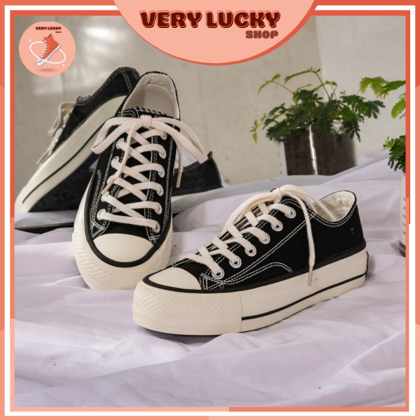 Giày Thể Thao Nam Nữ - Giày Converse CV 1970s Cổ Thấp Đen Thời Trang Học Sinh Đi Học Giá Rẻ