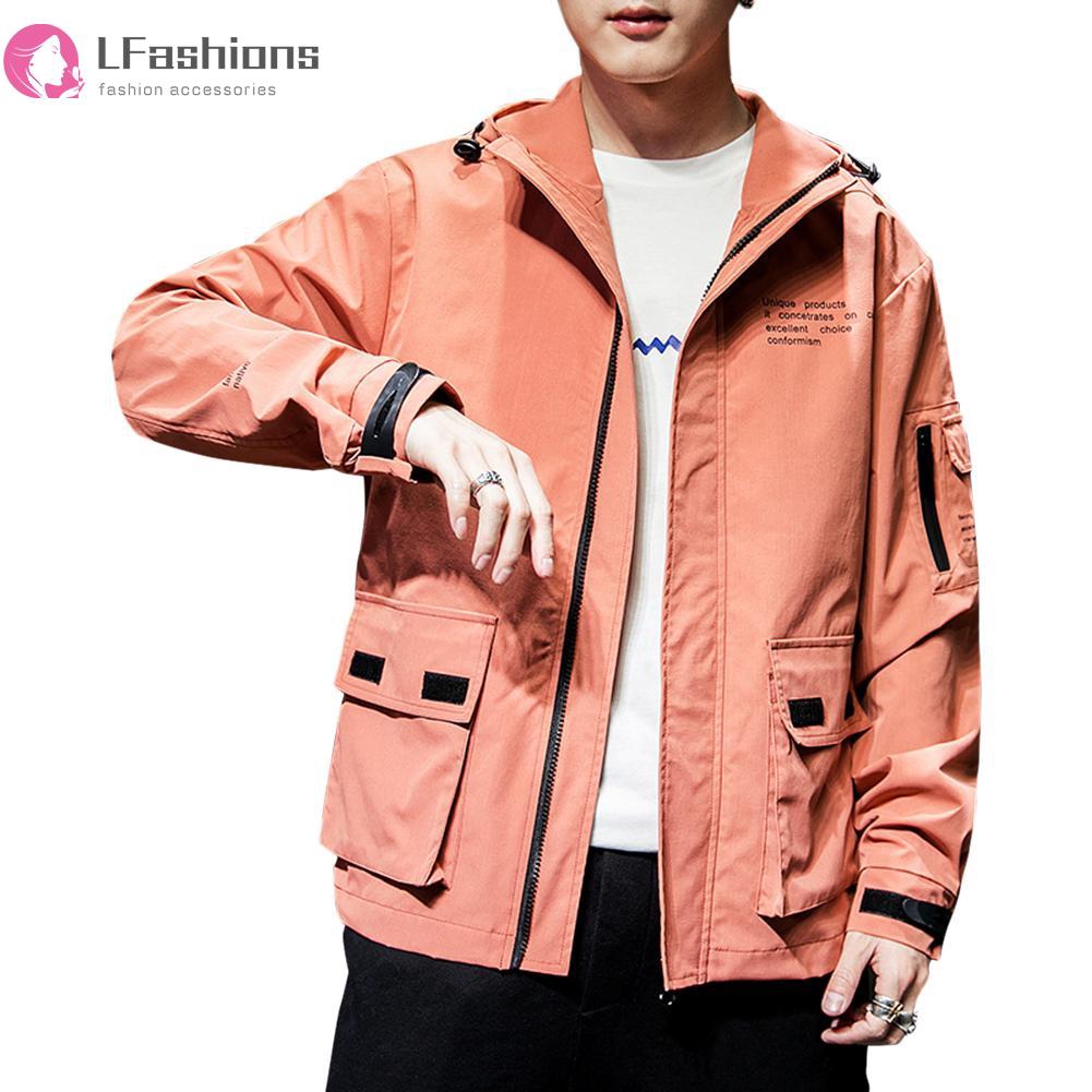 Áo khoác nam dài tay có mũ thời trang Hàn