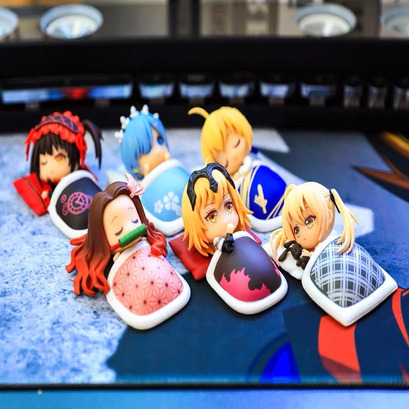 Mô Hình Chibi - Mô Hình waifu Kurumi saber rem nezuko yosuga .. 8CM bằng PVC cao cấp(Có clip, Ảnh thật)