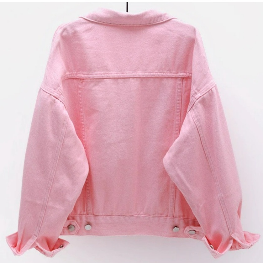 Áo Khoác DENIM Z.A.R.A Thêu Chỉ Nổi Màu Cam  Trẻ Trung - Hàng Còn Nguyên Tem Mác