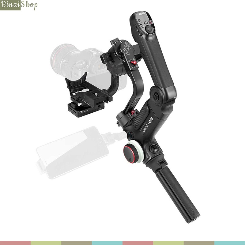 Zhiyun Crane 3 Lab - Gimbal Chống Rung Cỡ Lớn, Tải Trọng 4.5kg, Thời Lượng Pin 7.5h, Kết Nối Wireless Với Ứng Dụng Smart