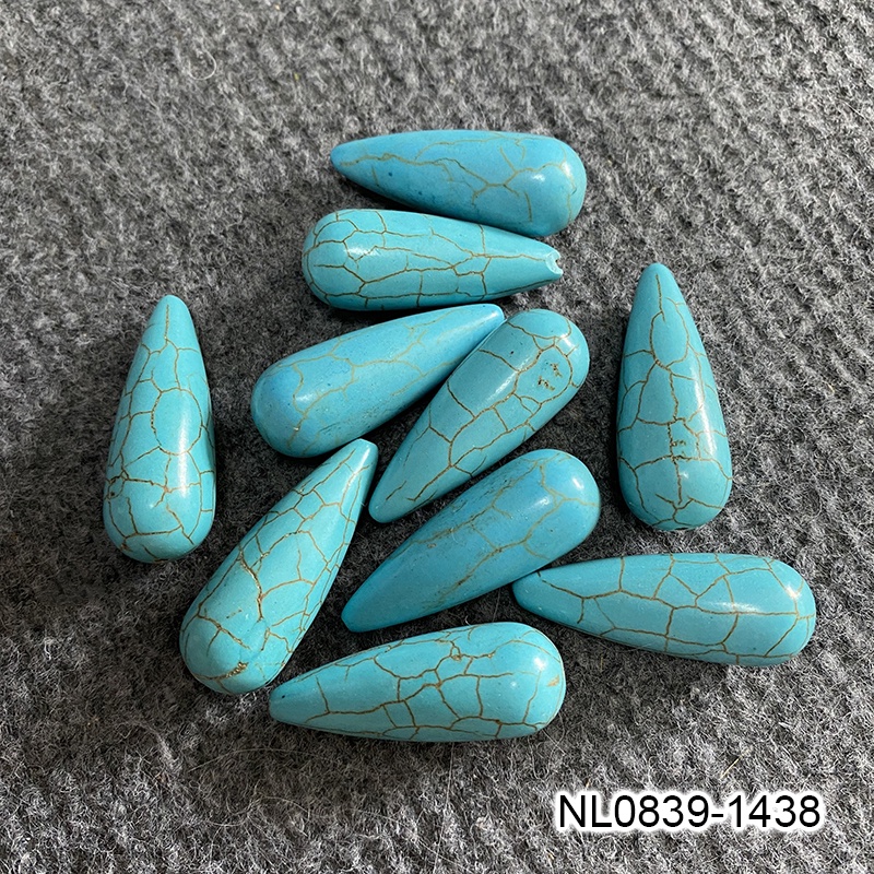 1-2 hạt giọt nước màu vân pháp lam nguyên liệu làm trâm làm trang sức cổ trang cosplay cổ phục