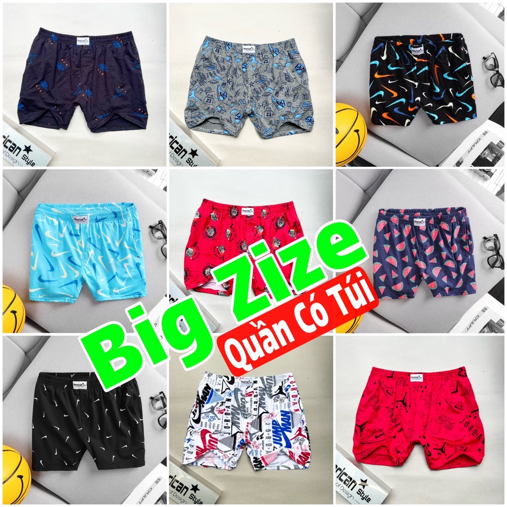 (Big Size) Quần Đùi Thun BigSize Có Túi Cotton 100% Cho Các Anh Từ 85 - 120kg