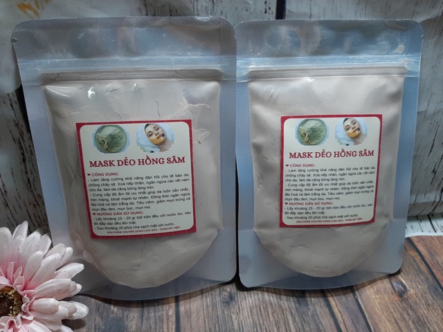 1kg bột đắp mặt Hồng sâm, nhân sâm dạng dẻo handmade