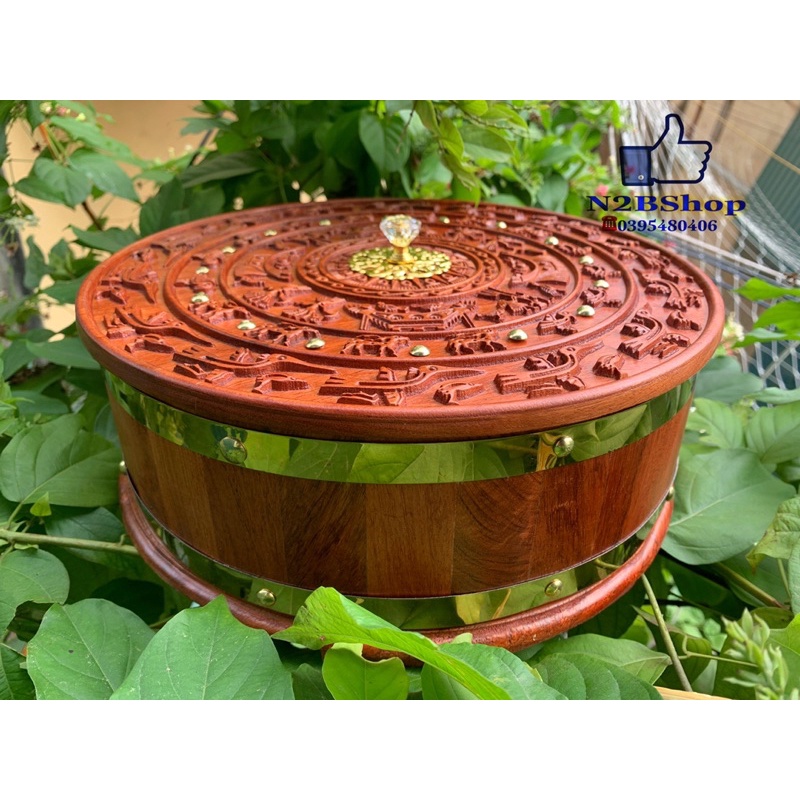 Khay bánh kẹo mẫu trống đồng