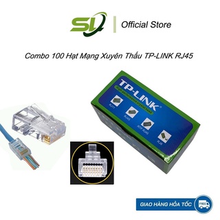 Hạt Mạng Xuyên Thấu TP-LINK RJ45 Dùng cho Cat5e Cat6e | Hộp 100(hạt) Hàng Chât Lượng Cao