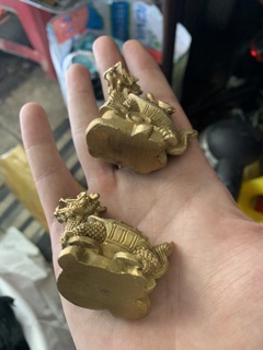 Cặp long quy mini bằng đồng
